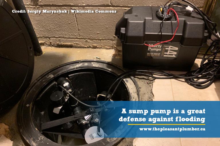 A sump pump is a great defense against flooding