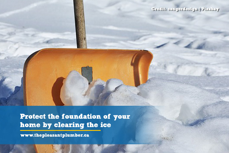 Protect the foundation of your home by clearing the ice